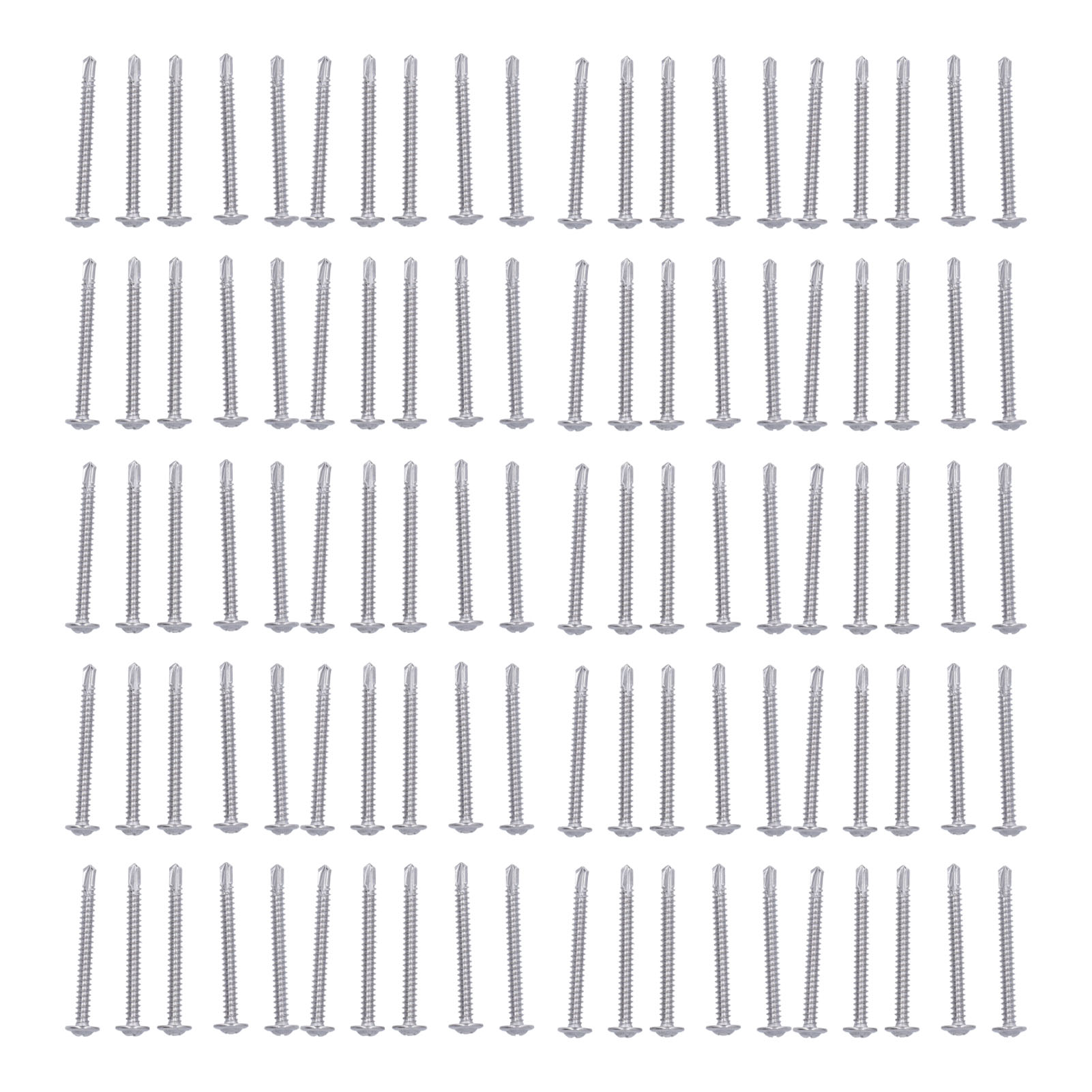 100 Phillips-bohrschrauben Mit Rundem Unterlegscheibenkopf, Edelstahl 410, 4,8 X 50 Mm, 100 Stück