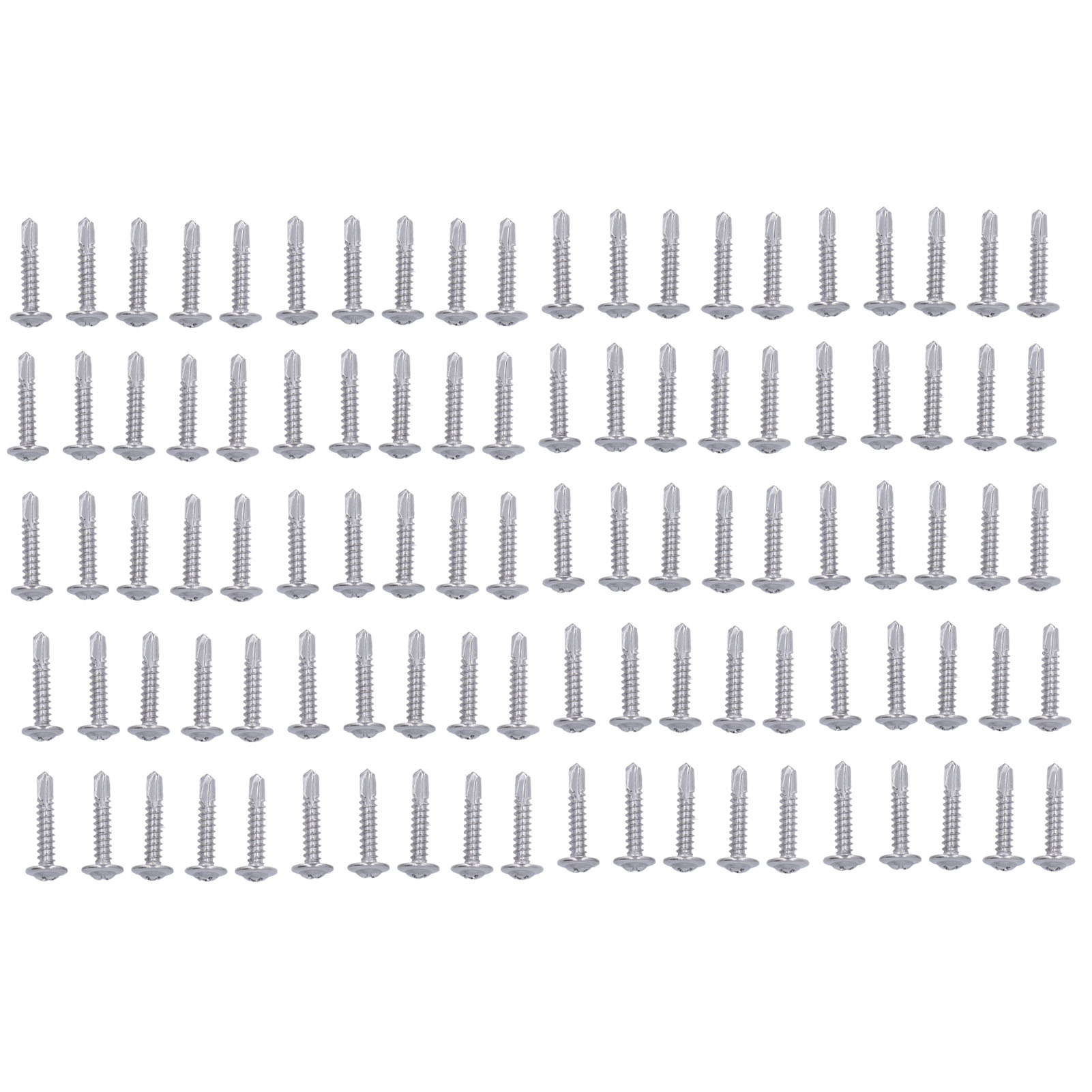 100 Phillips-bohrschrauben Mit Rundem Unterlegscheibenkopf, Edelstahl 410, 4,8 X 25 Mm, 100 Stück