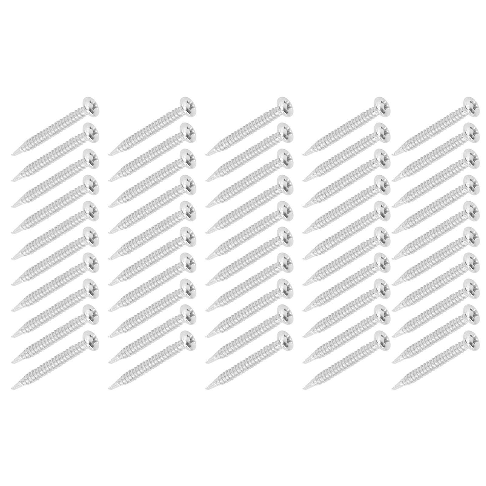 50 Selbstbohrende Schrauben, Edelstahl 304, Rundkopf, Ersatz Für Selbstbohrende Schrauben M4,2 X 38