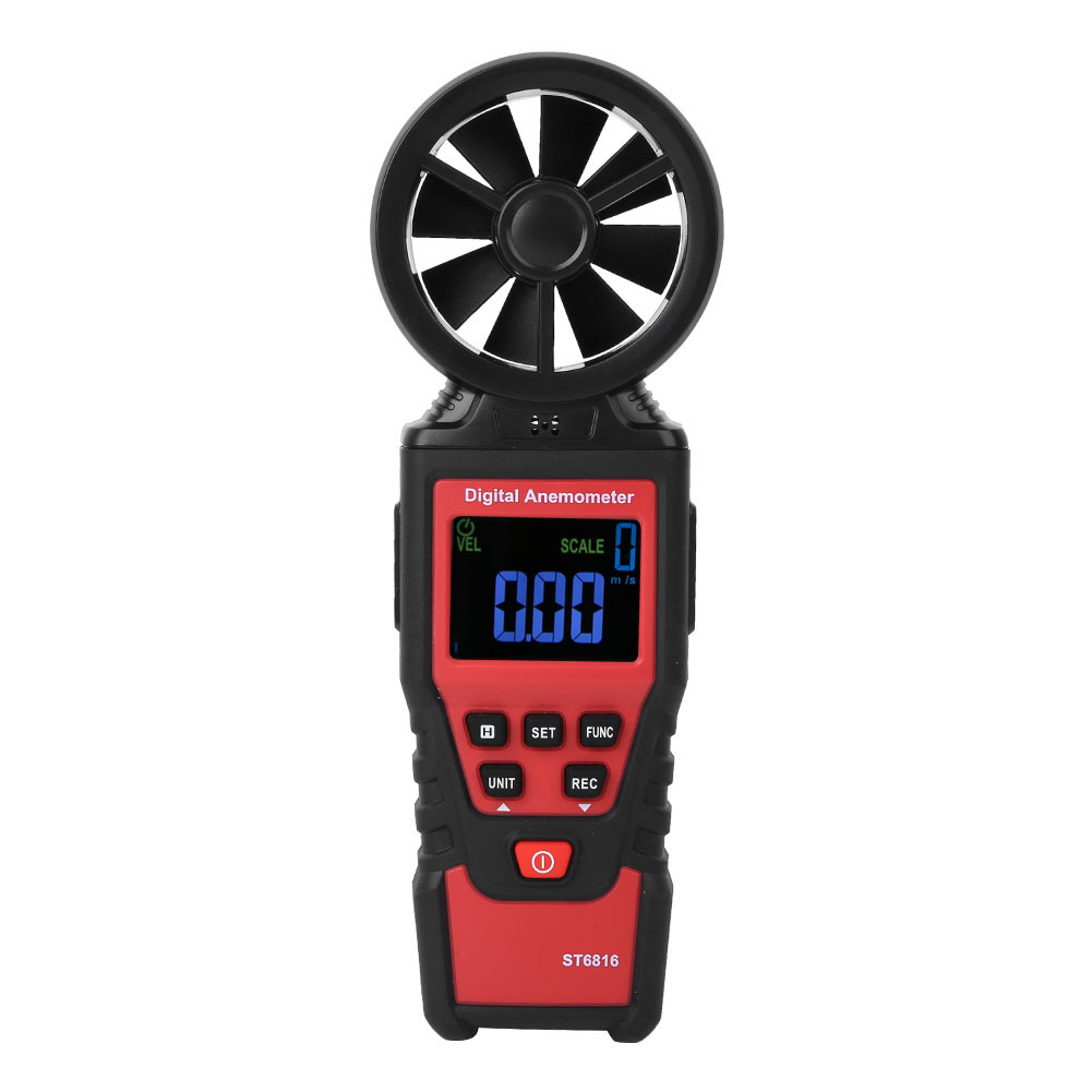 St6816 Digitales Lcd-handanemometer Zur Messung Von Windgeschwindigkeit Und Temperatur