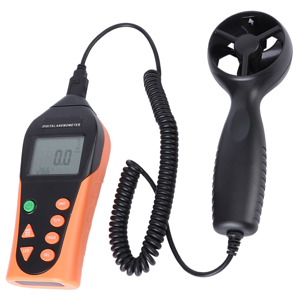 Digitales Anemometer 816b, Tragbares Windgeschwindigkeitsmessgerät Mit Hintergrundbeleuchtetem Lcd-display