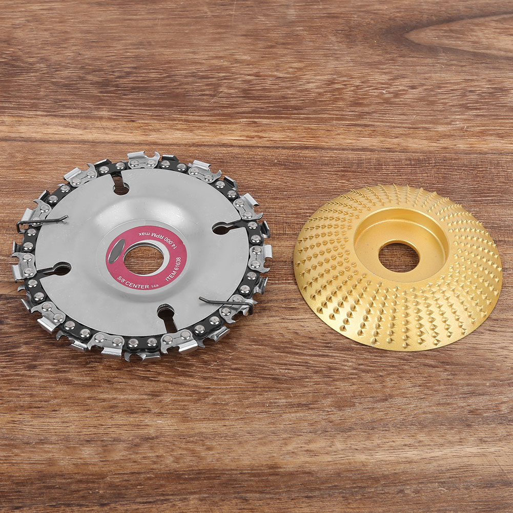 Kettensägenscheibe, Gold-schleifscheiben-set Für Holzschnitzerei, Winkelschleifer, Schneidwerkzeug, 4 Zoll