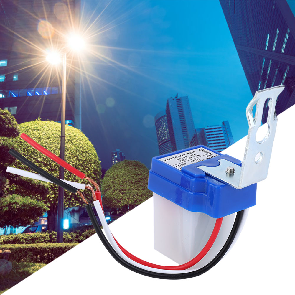 Automatischer 2-teiliger Außenlichtschalter, Fotoelektrisch Gesteuerter Lichtsensor, Fotoelektrischer Schalter As-10a-12v Dc12v