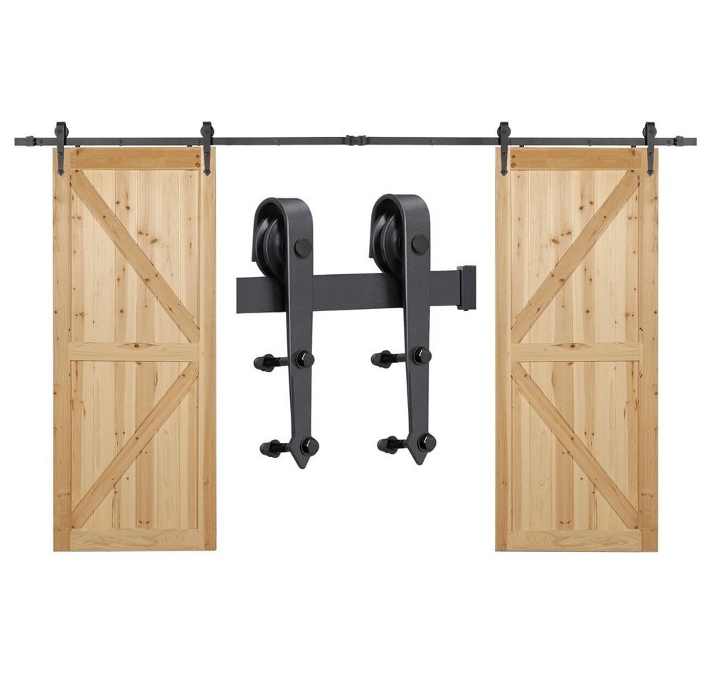 Yaheetech Schiebetür, 366 cm Schiebetürsystem, Laufschiene