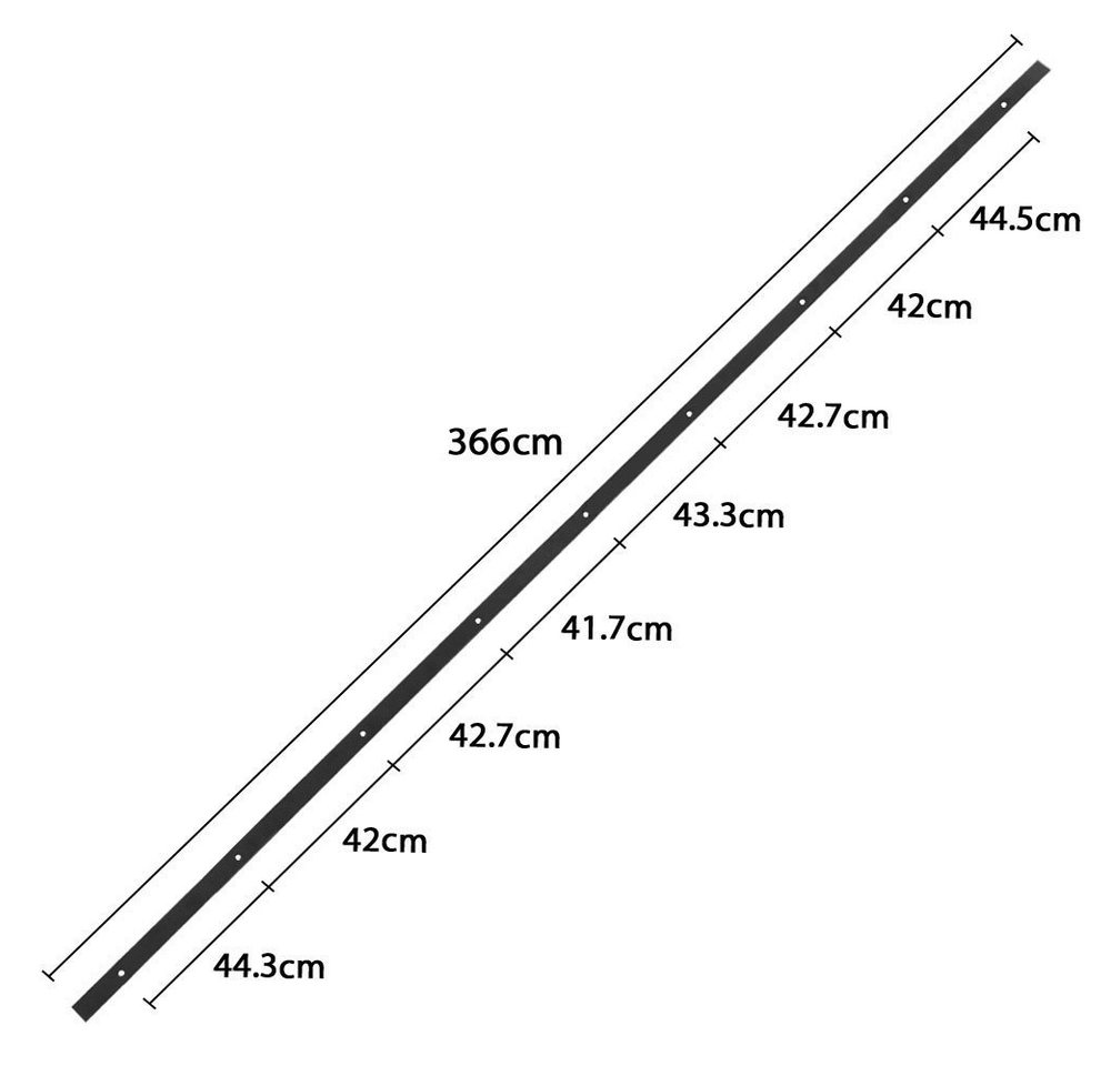 Yaheetech Schiebetür, 366 cm Schiebetürsystem, Laufschiene Bild 5