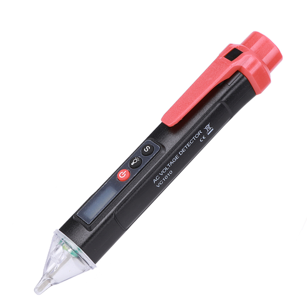 Digitaler Berührungsloser Strom- Und Spannungsprüfer, Messstift, Ac121000v (schwarz Und Rot)