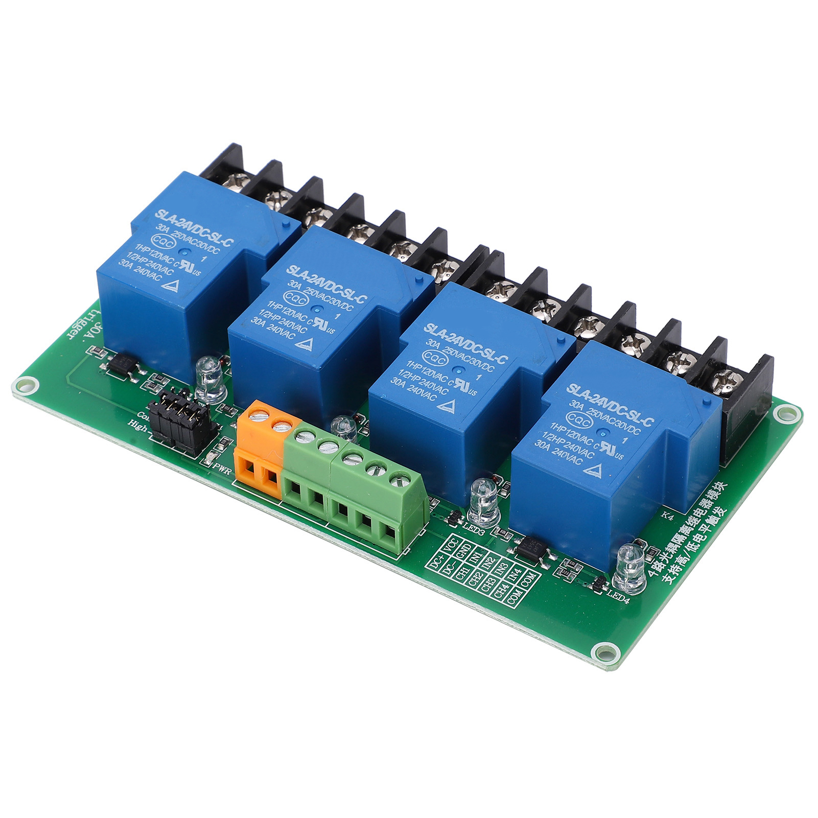 4-kanal-relaismodul, Automatische Steuerung, High/low-pegelansteuerung, Elektronisches Bauteil, 24 V