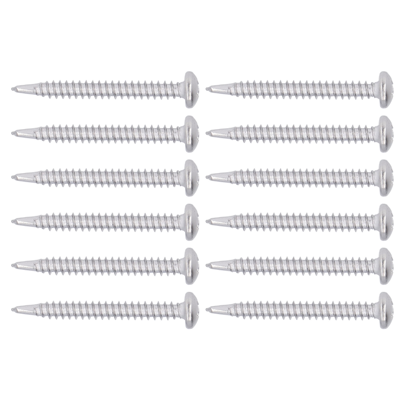 100 Selbstbohrende Edelstahlschrauben Mit Kreuzschlitz- Und Rundkopf, M4,2 X 38, Maschinenbefestigungselemente