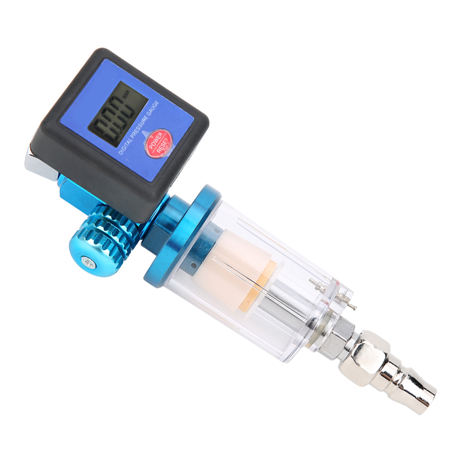 Digitaler Luftregler Mit Manometer, Wasserabscheiderfilter Mf08/mf01 Und 1/4-zoll-anschluss