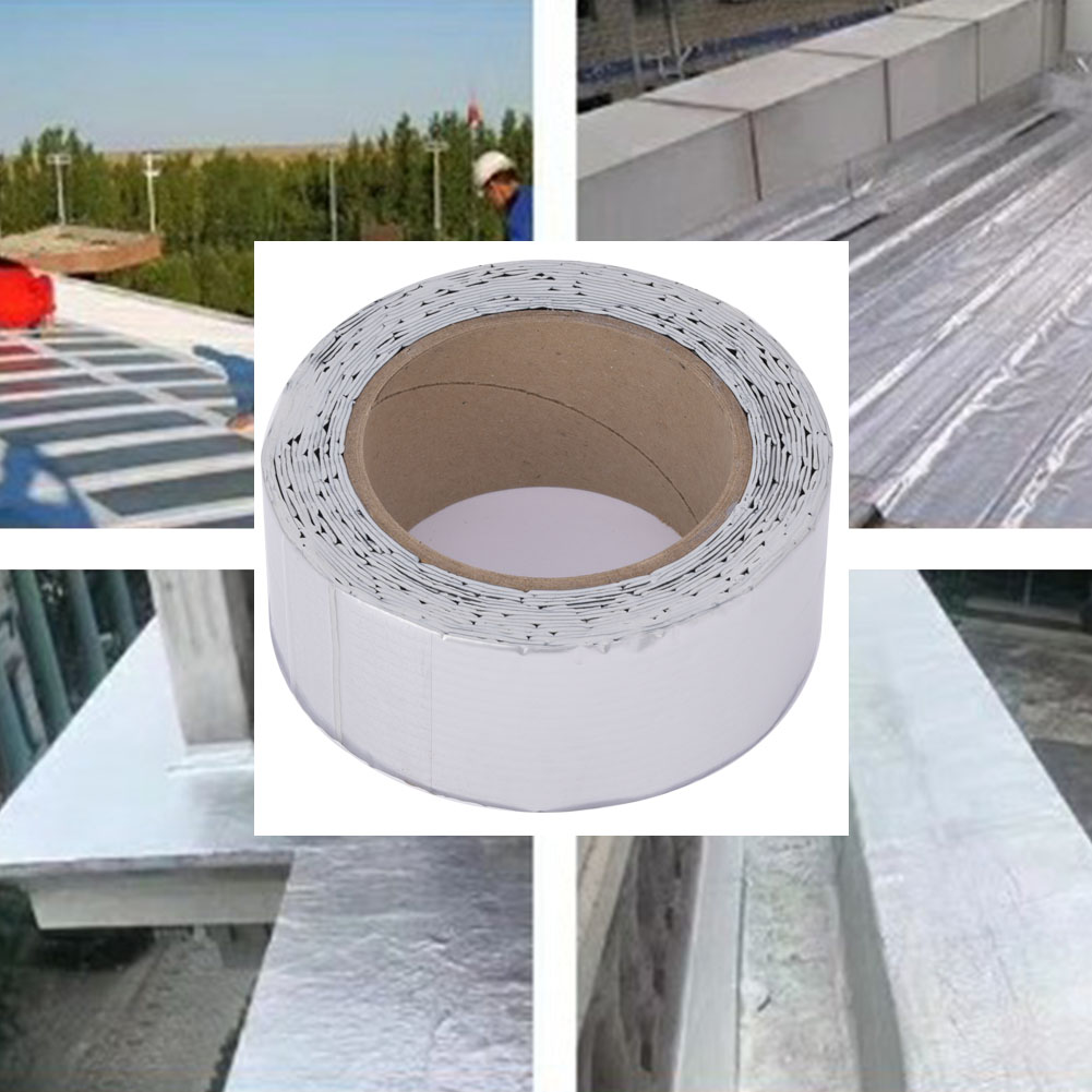 Aluminiumfolie 5 X 500 Cm, Wasserdichtes, Stark Klebendes Klebeband Zur Reparatur Von Rissen Und Lecks In Dächern Und Wänden, Karierte Aluminiumfolie