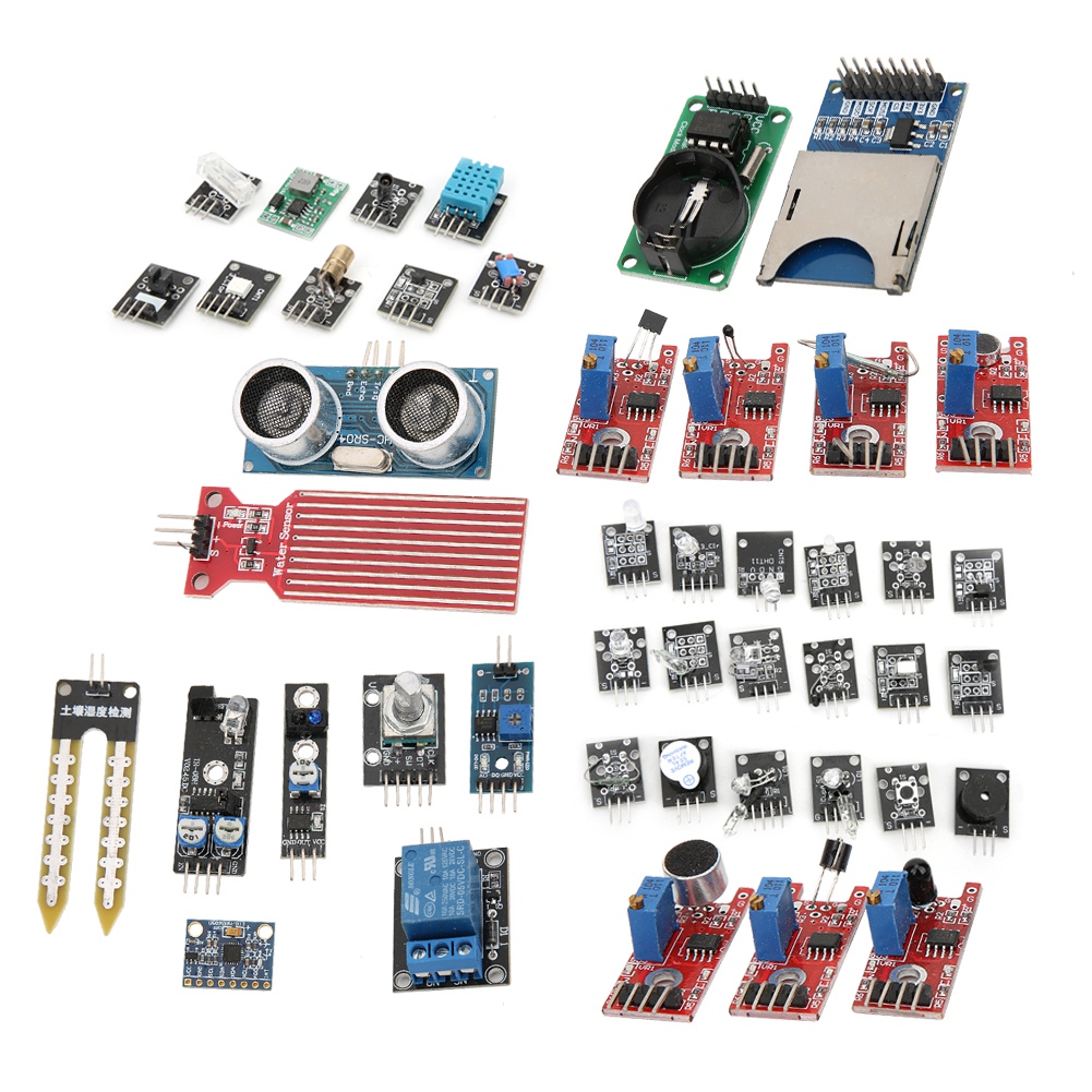 45-teiliges Sensormodul-starterkit, Professionelles Diy-entwicklungskit Mit Erweiterter Sensorplatine