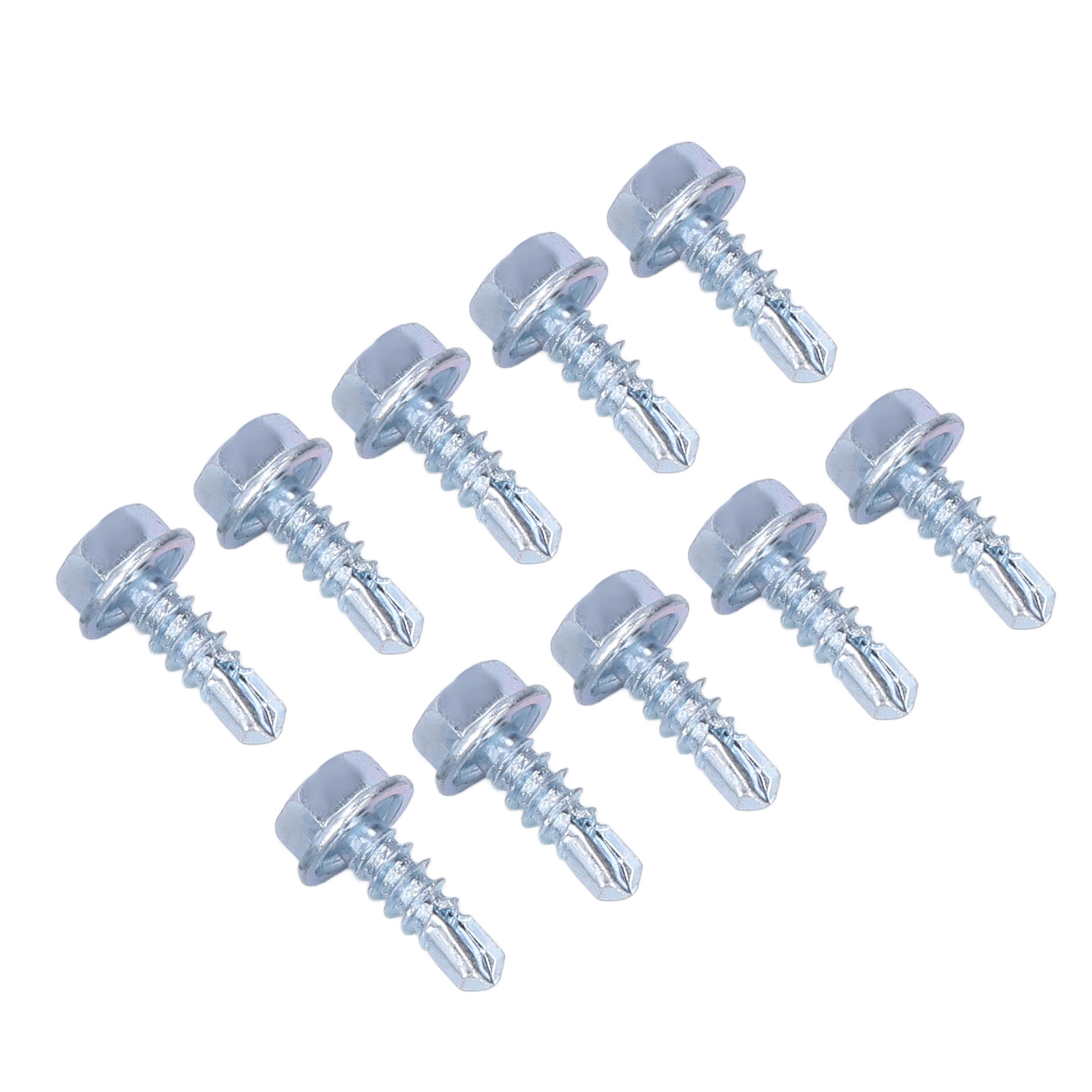 250 Stück M4,2 X 13 Mm Selbstbohrende Schrauben, Verzinkt, Kohlenstoffstahl, Mit Sechskantkopf