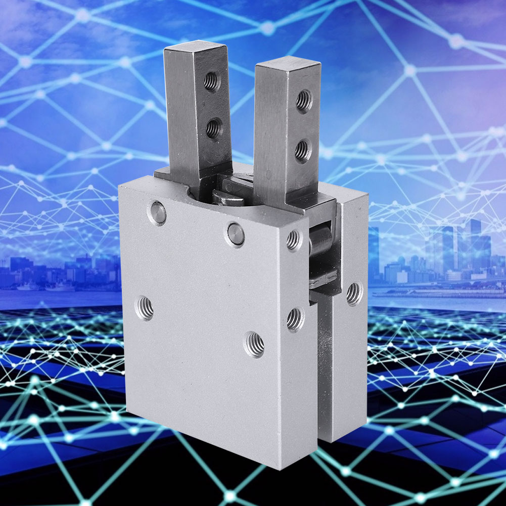 Doppelkolben-finger-pneumatikzylinder Aus Aluminiumlegierung, 0,7 Mpa