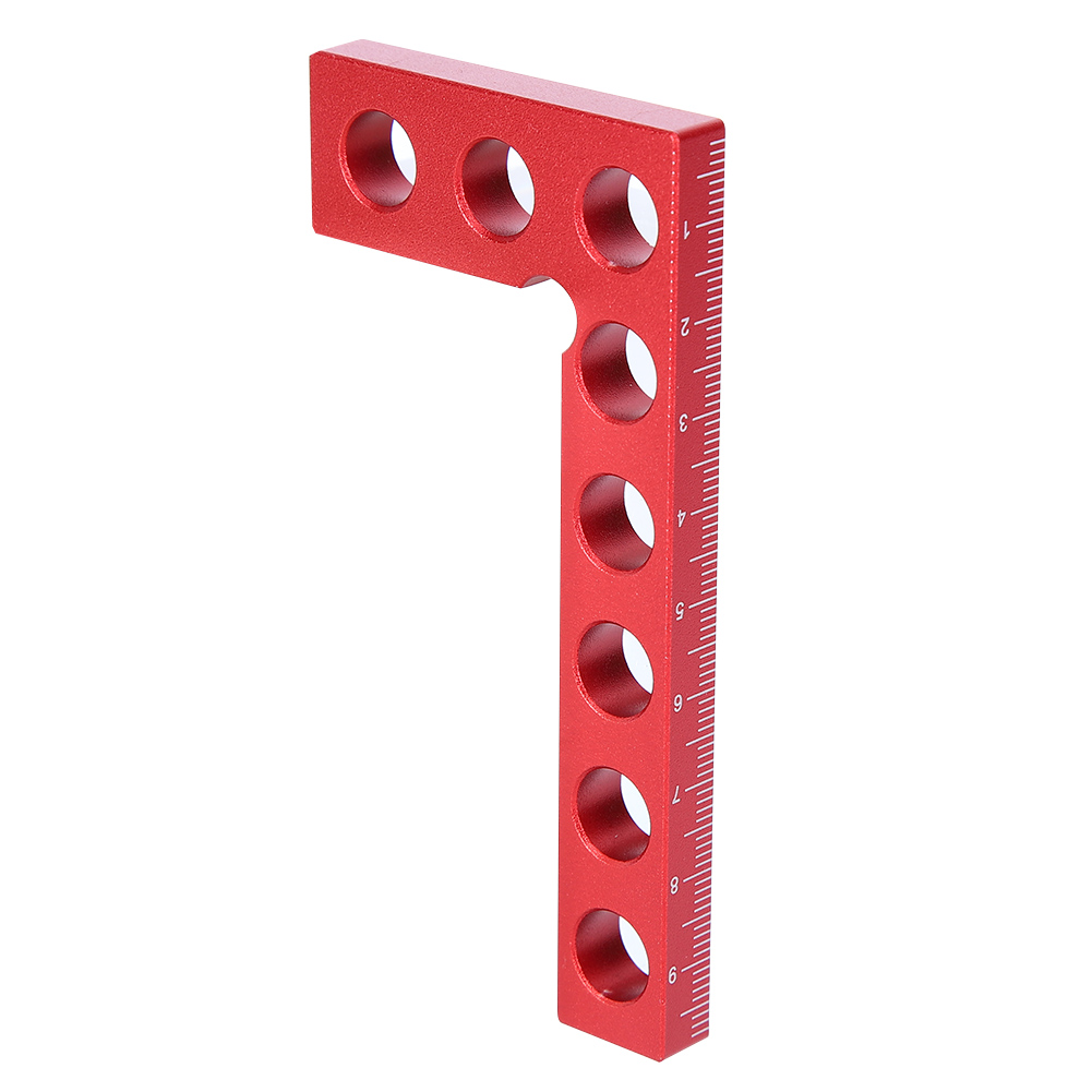 90°-winkelmesser, Holzbearbeitungswerkzeug, Metrischer Maßstab 0–100 Mm, Rot