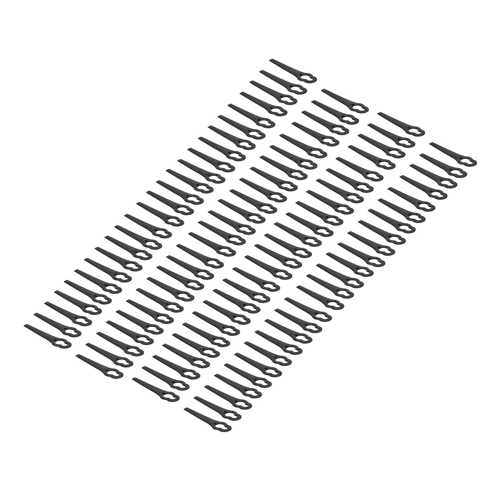 100 Kunststoff-schneidklingen, Trimmerzubehör, Ersatzteile, Manuelle Gartenschere, Schwarz
