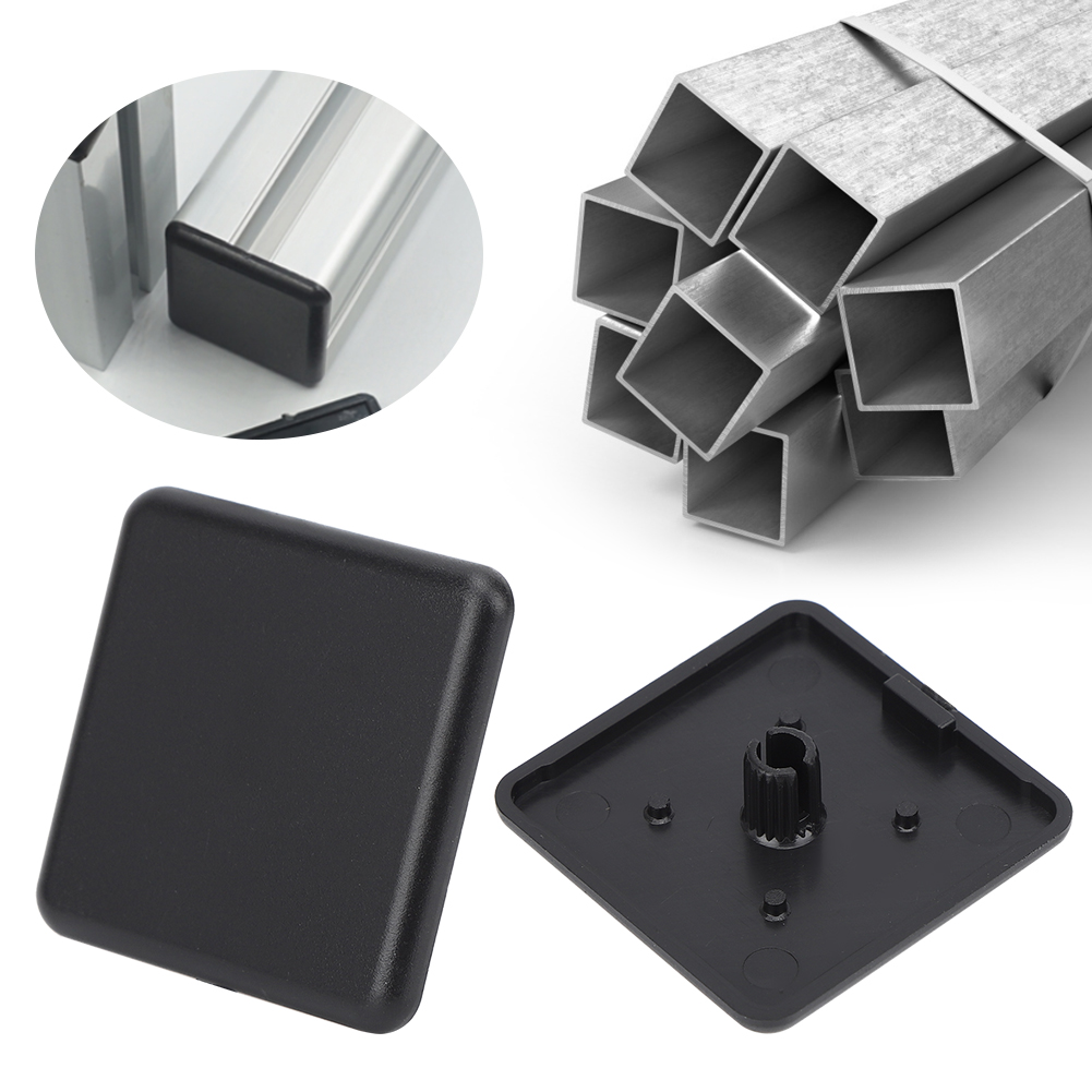 50 Endkappen, Schwarze Kunststoffbefestigungen Für Aluminiumprofile Gemäß Eu-norm 2020/3030/4040 (eu-norm 4040)