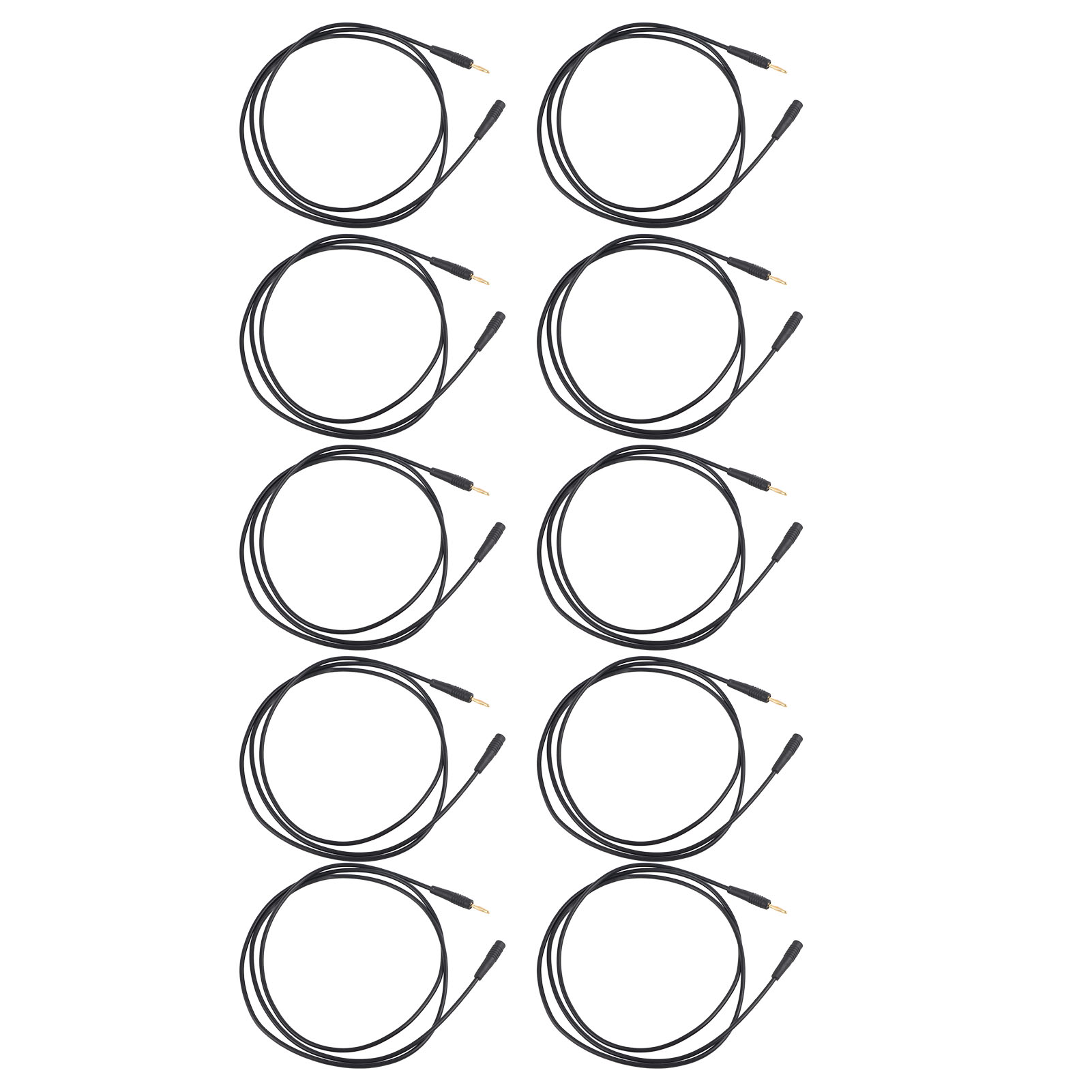 Set Mit 10 Messleitungen Mit Bananensteckern, Messleitungen Aus Messing Und Pvc, Elektrische Messleitungen Für Kraftfahrzeuge, 2 Mm, Schwarz