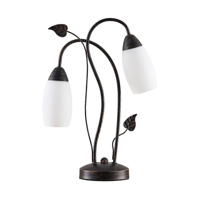 Lindby Tischleuchte Stefania, Glas Braun IP20, 2 x 10 W LED