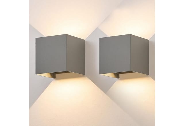 ZMH LED Wandleuchte Innen Flurlampe Innen Wandlampe Aussen Whonzimmer, Außenwandleuchten, LED fest integriert, 3000k, 5W, UP und Down
