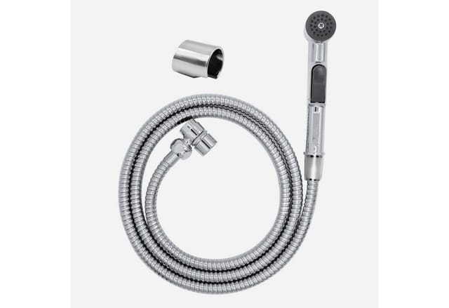Euroshowers GmbH Waschbeckendusche Bidet Waschbeckendusche-Set Weiß, (4-tlg), Knopfdruck-Umschaltung, Anti-Kalk-Noppen, M24/M22