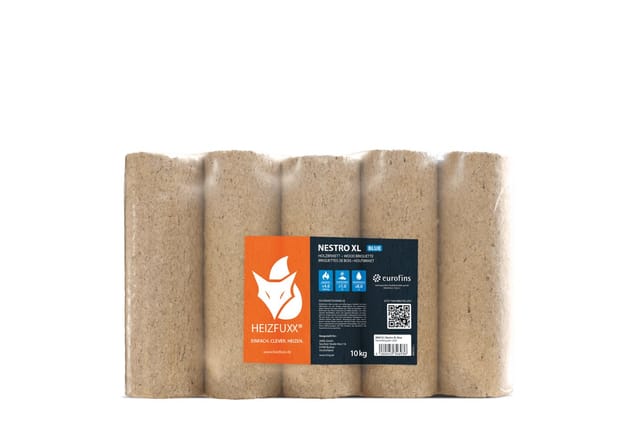 HEIZFUXX Holzbriketts Nestro XL Blue, 960 kg, (Palette, 96-St)