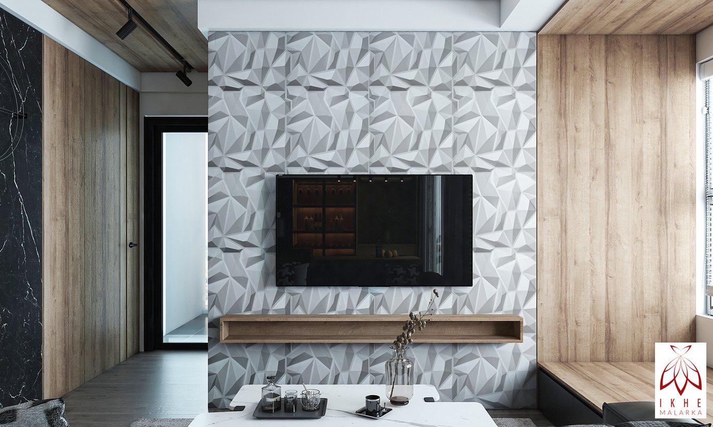 IKHEMalarka 3D Wandpaneel aus Kunststoff Wand Decke 3D Stein Optik, BxL: 46,00x50,00 cm, 0,23 qm, (Wasserdicht Schlagfest, 1 Stück = 0,23) Deckenpaneele Wandpaneelen Tapete 3D Bild 5