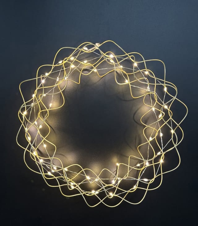 Trend Line Dekokranz TrendLine LED Lichterkranz Ø 30 cm gold warmweiß
