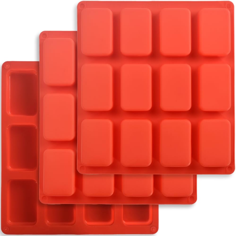 Silikon-mini-kastenform, Antihaftbeschichtet, 12 Mulden, Geeignet Für Mini-kasten, 3er-set