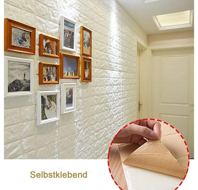 Minicloss 3D-Tapete 10 stück selbstklebende Wandpaneele 35x38 cm, (10 St), DIY Wandtapete, Geeignet für Küche, Bad, Schlafzimmer, Wohnzimmer