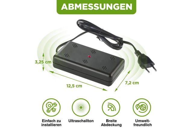 ISOTRONIC Ultraschall-Tierabwehr Isotronic Marderschreck mit Stecker, 1-tlg.