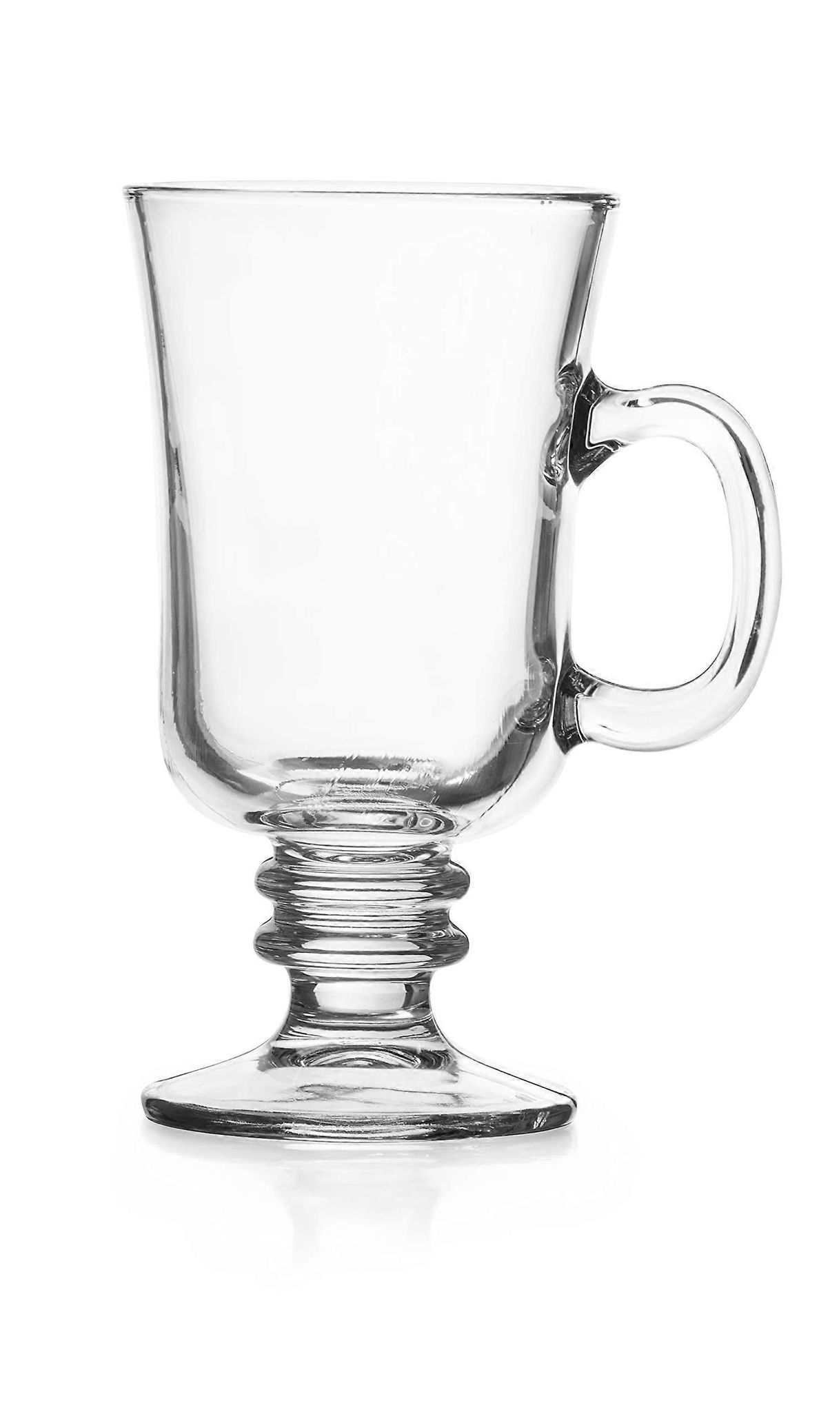 Set Aus 12 Irischen Kaffeetassen, 24 Cl, Aus Klarglas Mit Passendem Henkel.