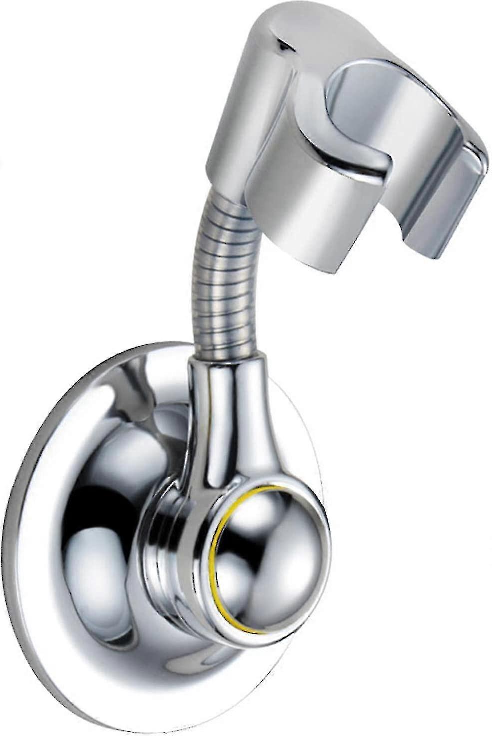 Duschhalterung Mit Saugnapf, Multidirektional Abnehmbare Wandhalterung, Höhenverstellbar (silber)