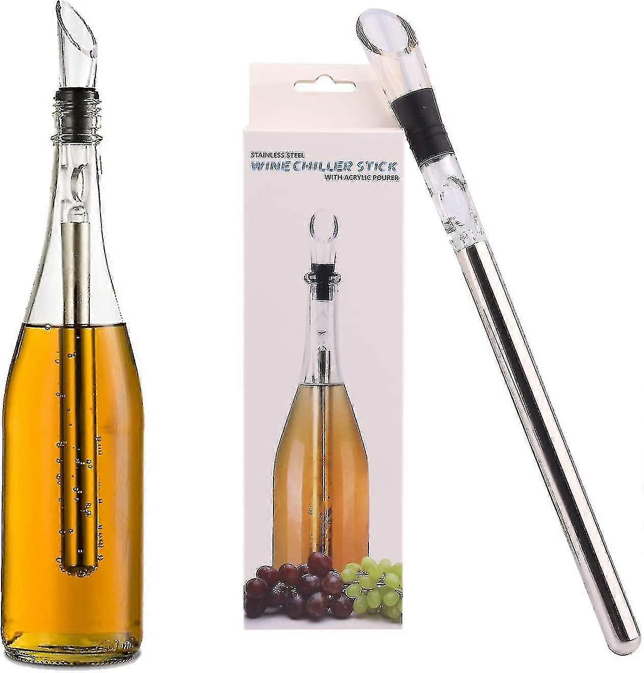 3-in-1-weinkühler Aus Edelstahl Mit Integriertem Belüfter Und Ausgießer. Ideal Zum Kühlen, Ausschenken Und Belüften Von Wein. Kompatibel Mit Weinflaschen Der Marke Christ.