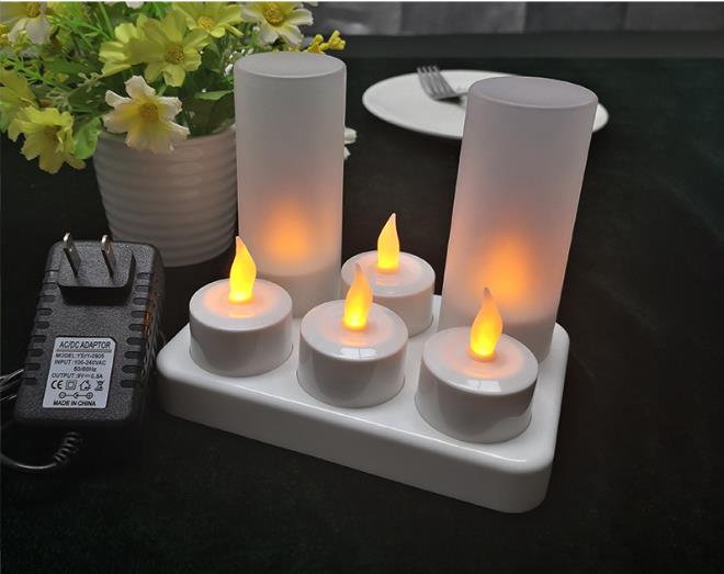 Wiederaufladbare Elektrische Led-kerzen, Flammenlose Teelichter Mit Flackereffekt, Dekorationen Für Weihnachten, Partys, Veranstaltungen, Hochzeiten, Set (warmes Licht) [nx]