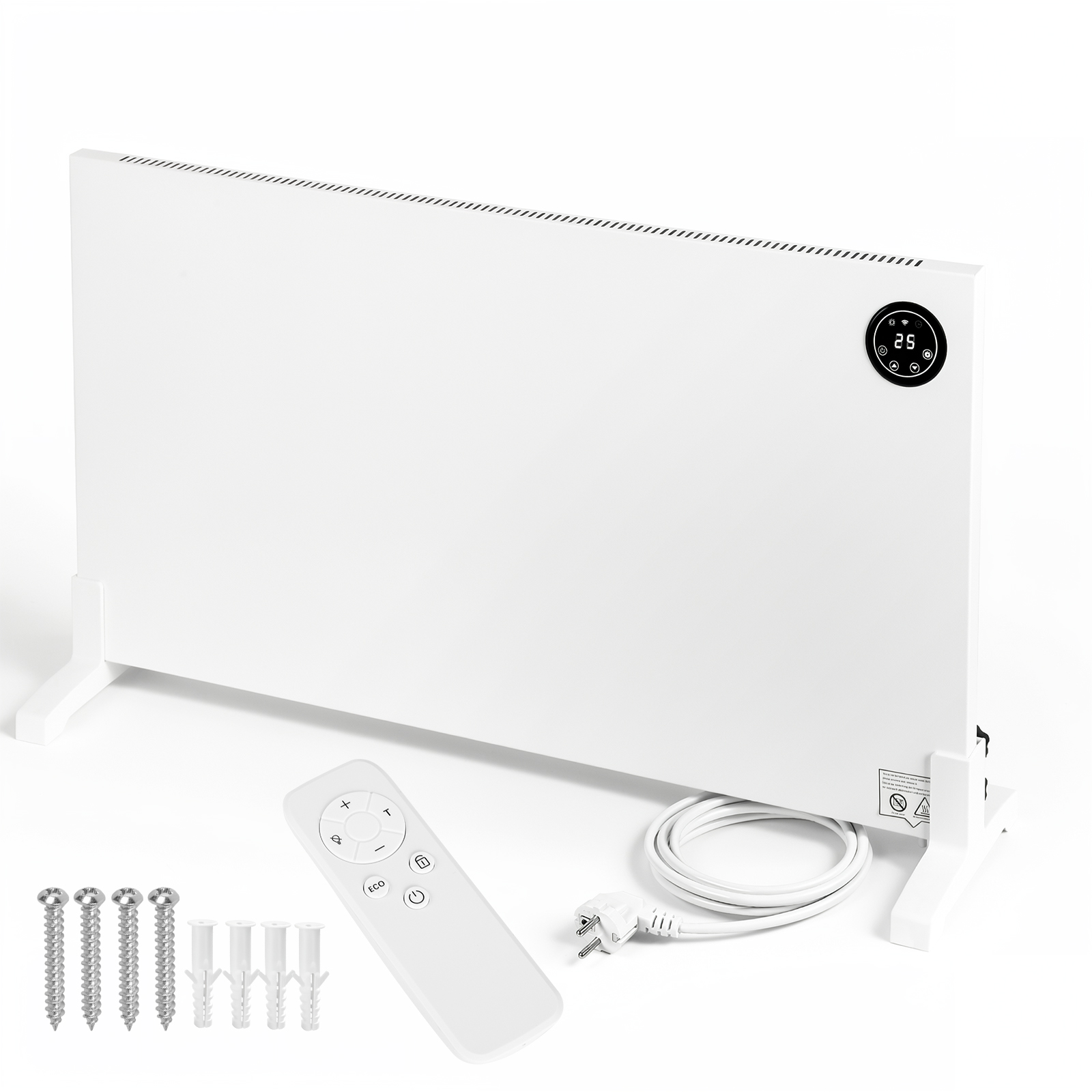 Tolletour Infrarotheizung 1000w, Elektroheizung Mit Wlan App, Thermostat, Fernbedienung, Wand- Und Standheizung, Weiß