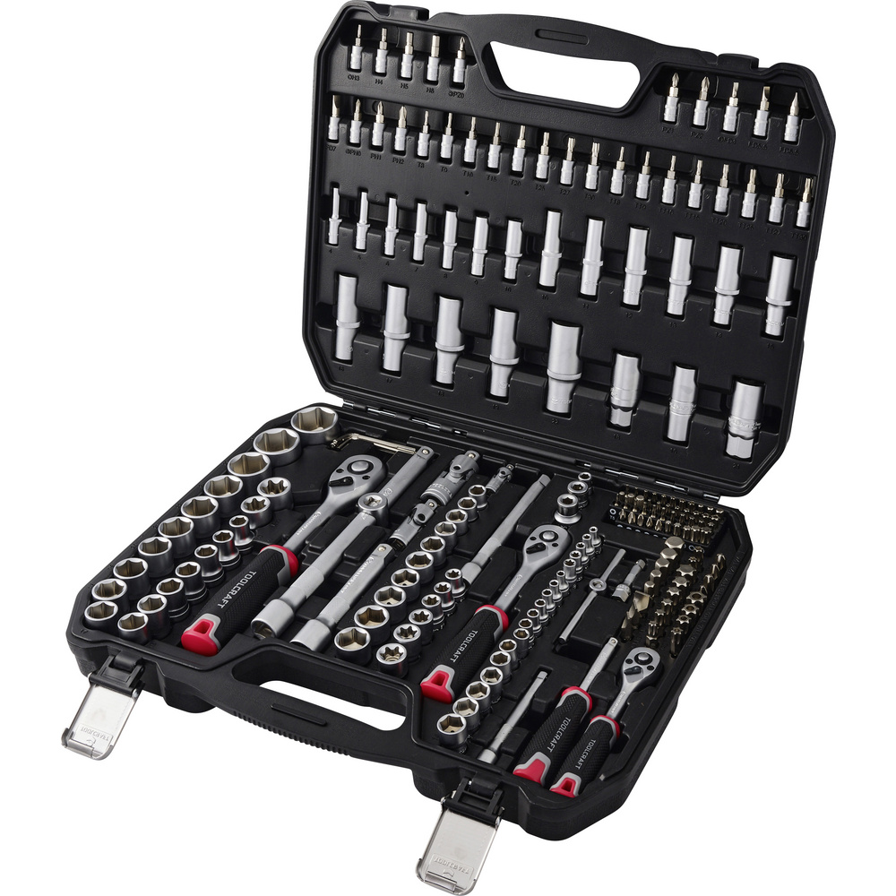 Toolcraft Bit- Und Steckschlüssel-set 1/2", 1/4", 3/8" 196teilig To-10674597