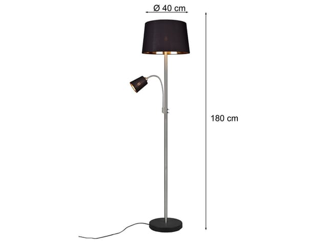 meineWunschleuchte Stehlampe, Lesearm, ohne Leuchtmittel, große Steh-Leuchte mit Leselampe, Leselicht für Lese-Ecke, Höhe: 180cm