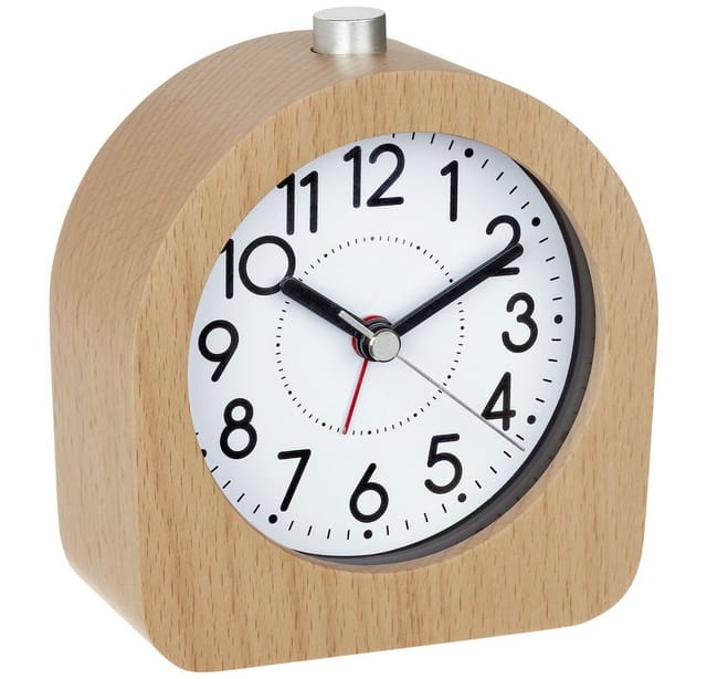 TFA Dostmann Wecker Wecker mit Buche-Rahmen 60.1038.05