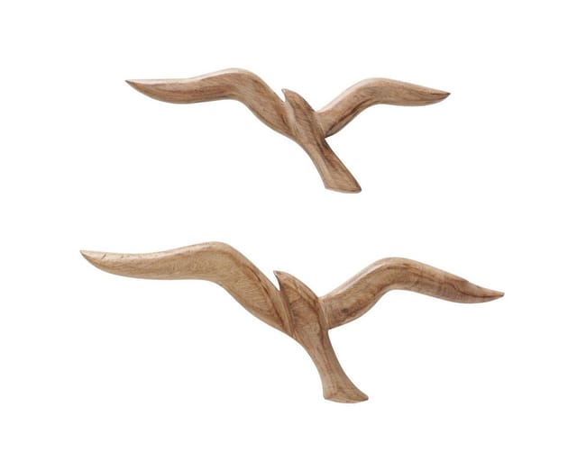 BOLTZE GRUPPE GmbH Hängedekoration Wandobjekt Seagull, Möwe Mango Holz 2er Set