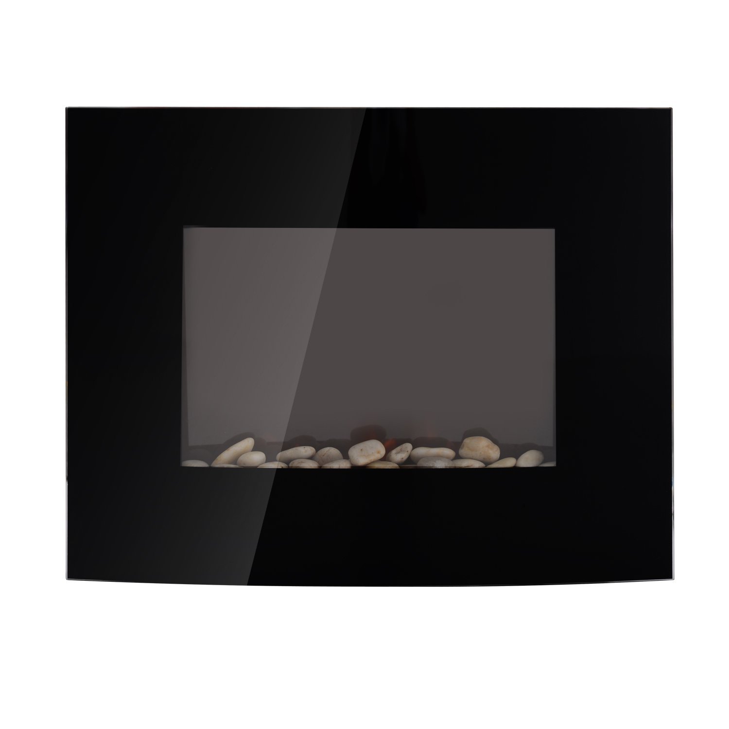 Elektrokamin Mit Heizung, Elektrischer Kamin Mit 3d Flammeneffekt, 7 Flammenfarben, 900/1800 W, Wandkamin Mit Timer, Dekokamin Mit Fernbedienung, Schwarz, 65 Cm - Homcom