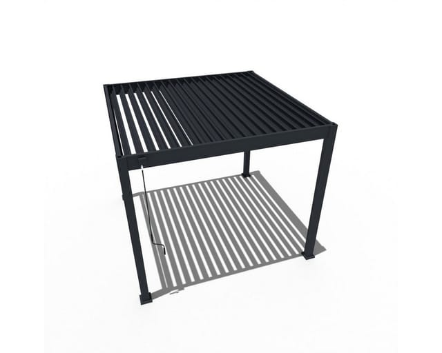 Weide Pergola Classic Pavillon Terrassenüberdachung Aluminium 3 x 3 M anthrazit, BxTxH: 300x300x255 cm