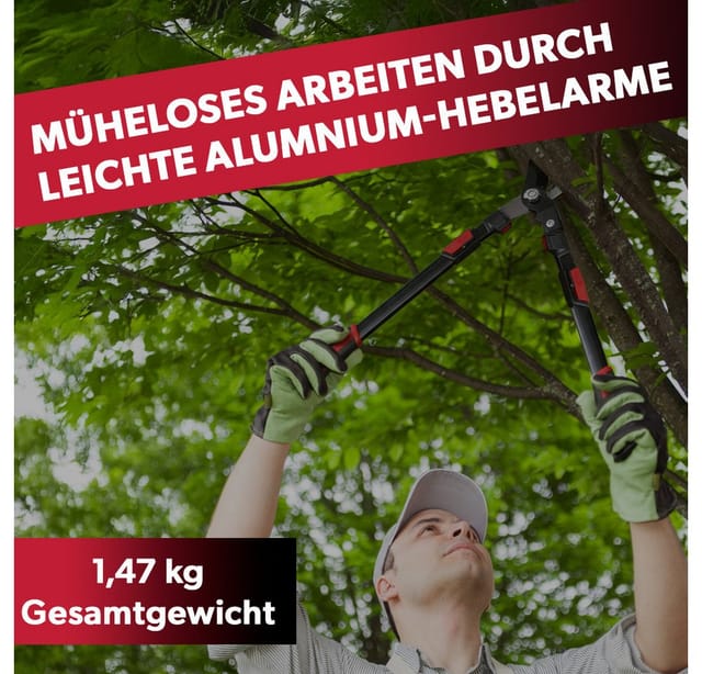 siwitec Astschere Astschere Teleskop Amboss 66-92 cm Getriebeastschere Baumschere Astsch