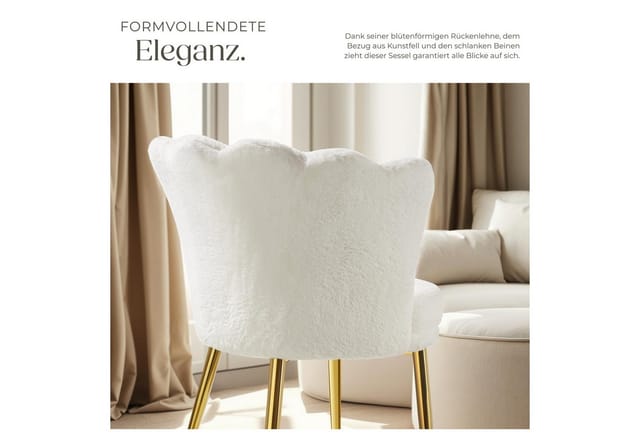 tectake Esszimmerstuhl Sessel Stella, dicke Polsterung, 67x64x76cm (Set, 1 St), Extradicke Polsterung dank hochdichter Schaumstofffüllung