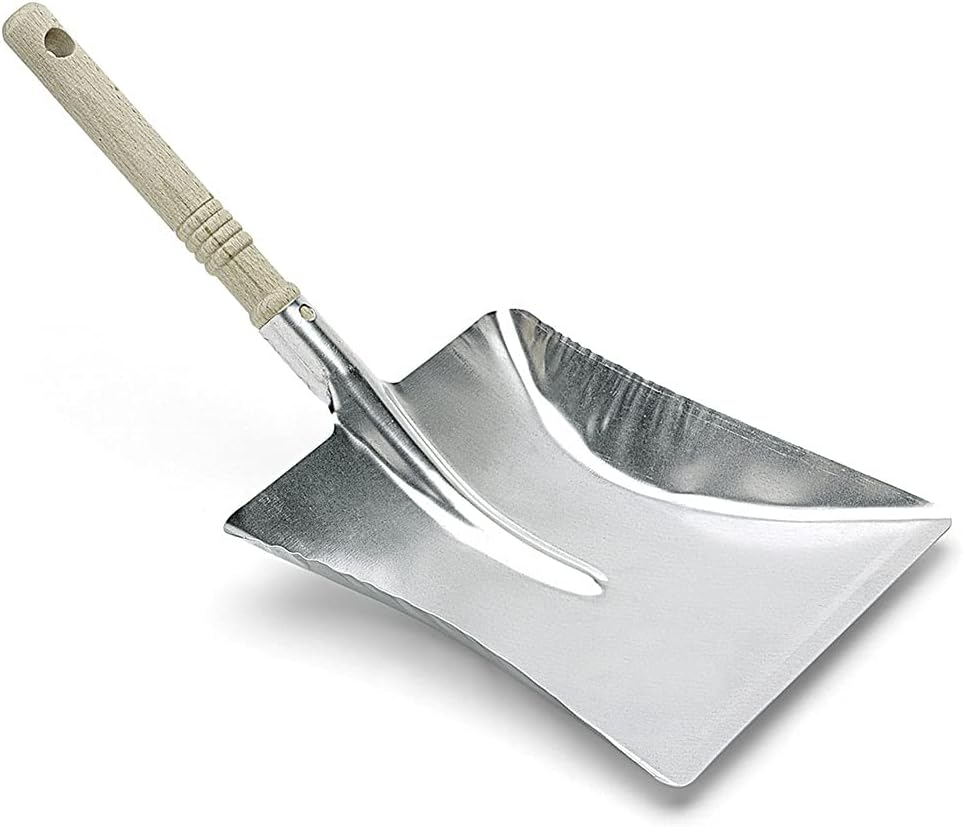 Pelle À Poussière En Métal Galvanisé, Beige/argent, 22 X 44 Cm