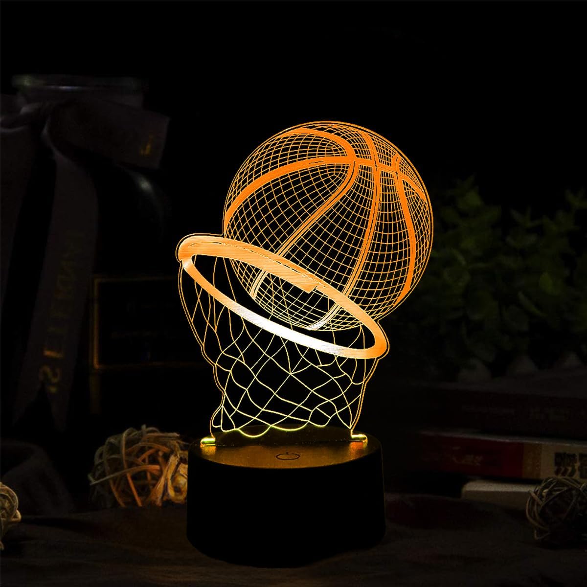 Veilleuse Basketball, Lampe Basketball 3d, Veilleuse Enfant 3d Lampe, Veilleuse À Vision Variable 16 Couleurs Avec Télécommande, Cadeau Surprise Pour Les