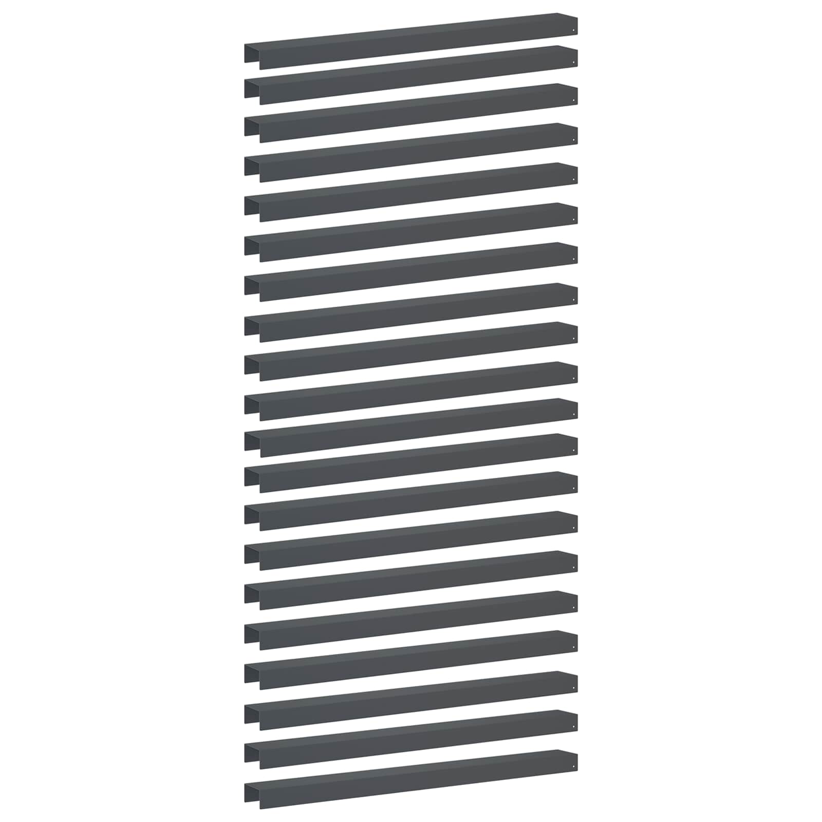 Garten-abdeckprofil 20 Stk. 100 X 10 X 5 Cm Stahl Anthrazit Vidaxl