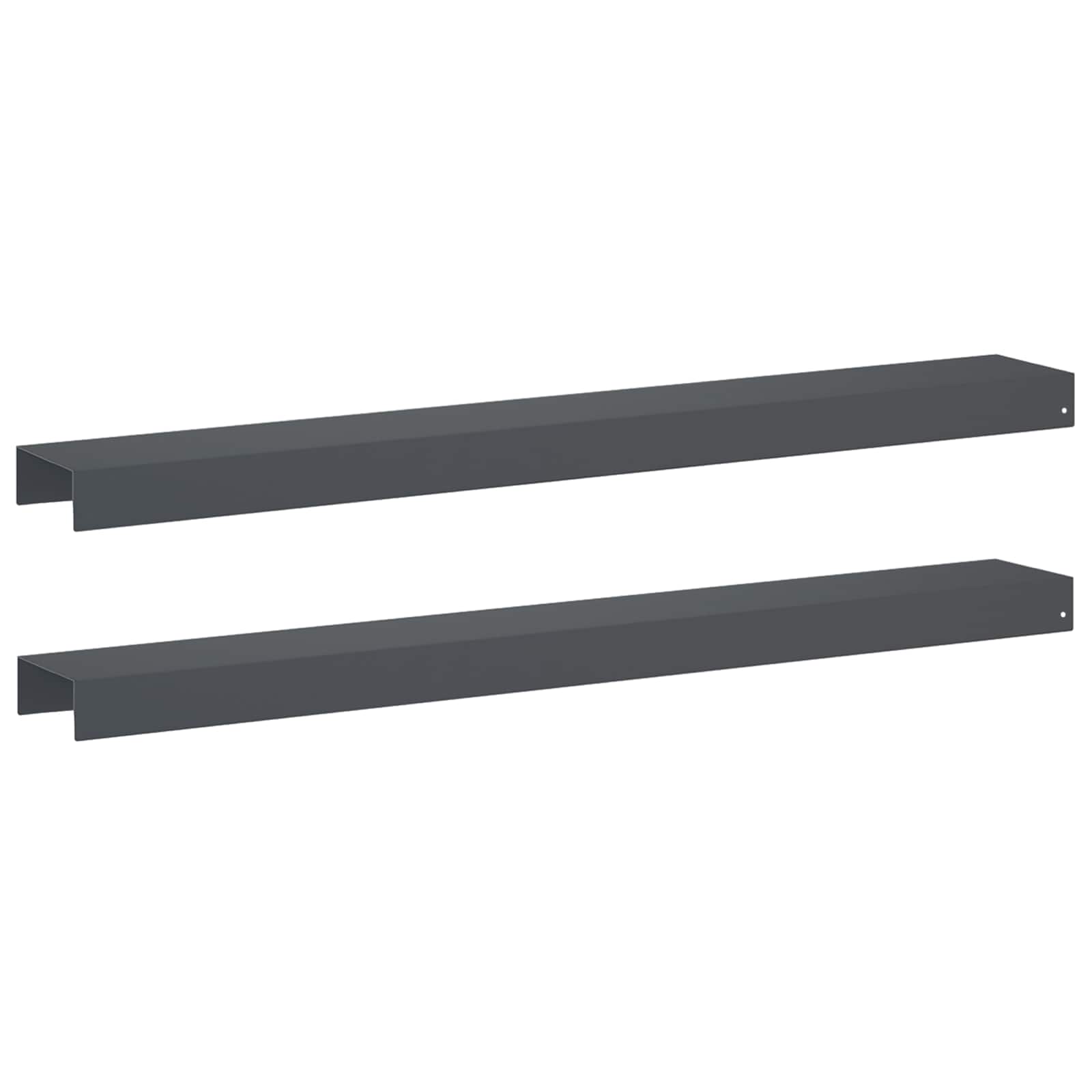 Garten-abdeckprofil 2 Stk. 100 X 15 X 5 Cm Stahl Anthrazit Vidaxl