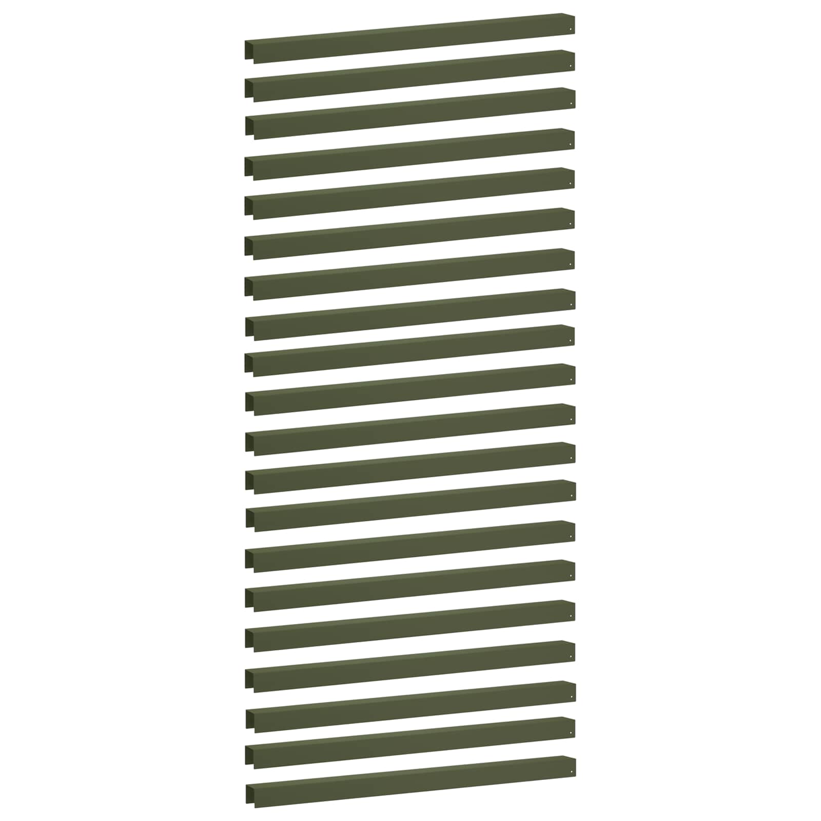 Garten-abdeckprofil 20 Stk. 100 X 6 X 5 Cm Stahl Olivgrün Vidaxl