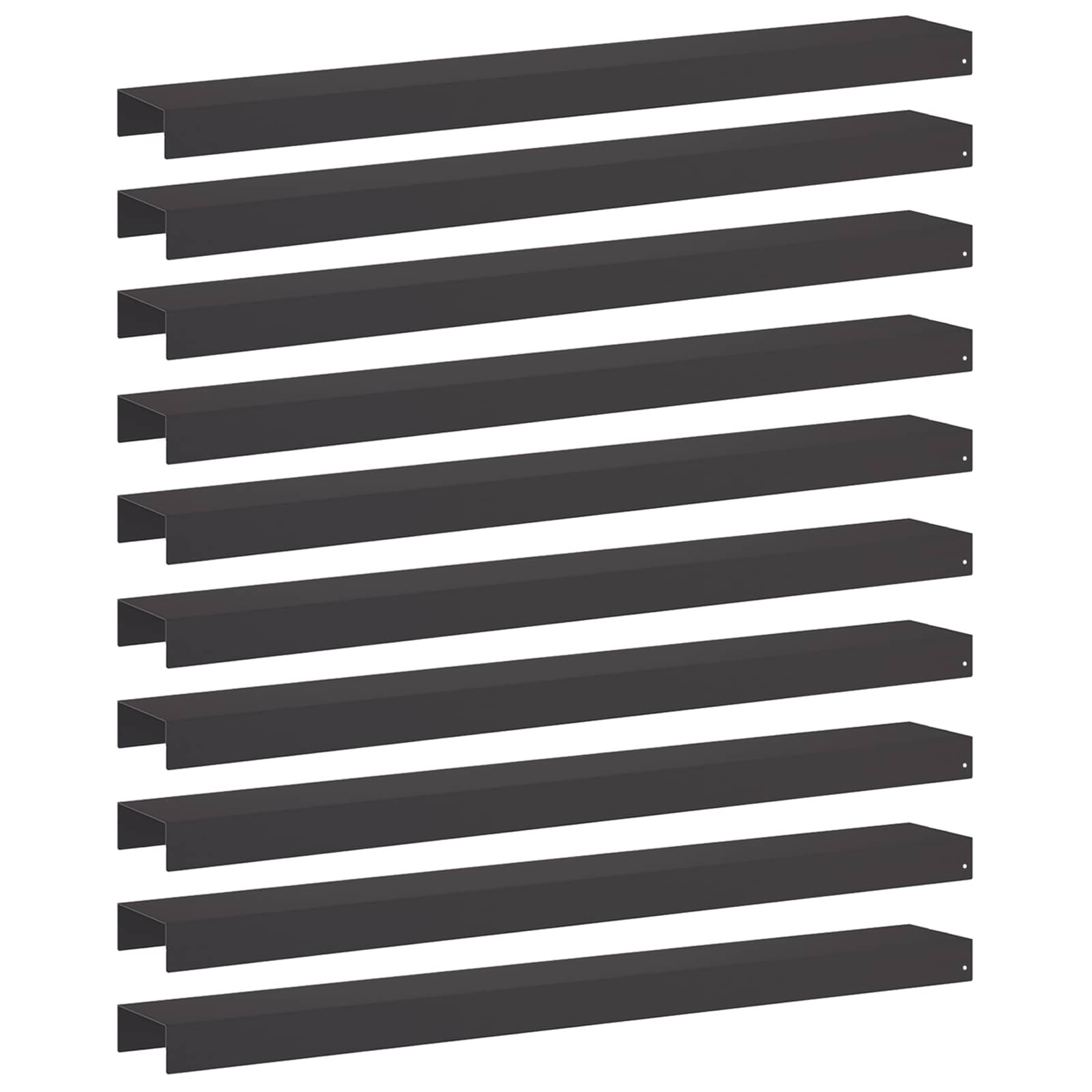 Garten-abdeckprofil 10 Stk. 100 X 15 X 5 Cm Stahl Schwarz Vidaxl