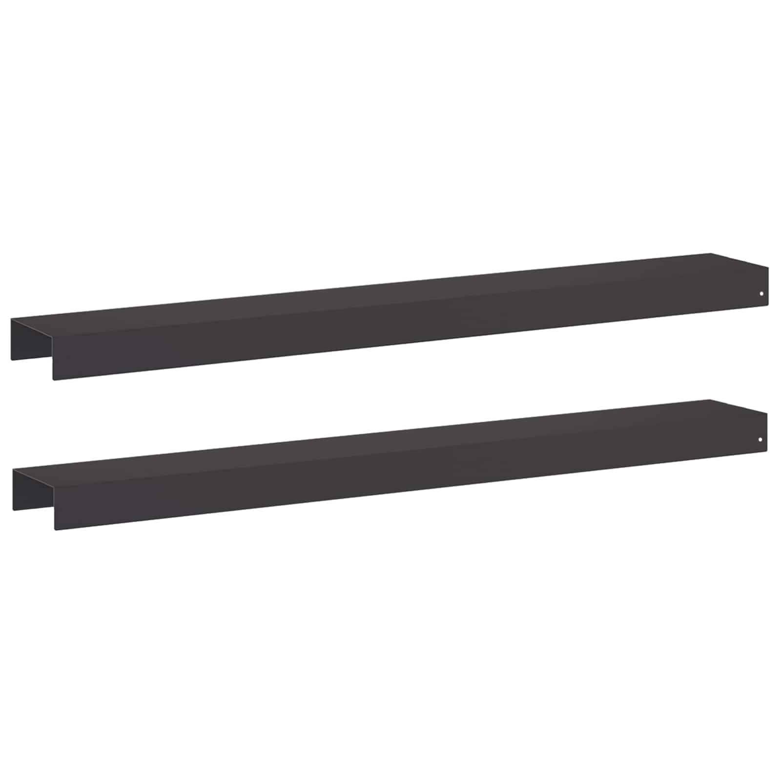 Garten-abdeckprofil 2 Stk. 100 X 15 X 5 Cm Stahl Schwarz Vidaxl